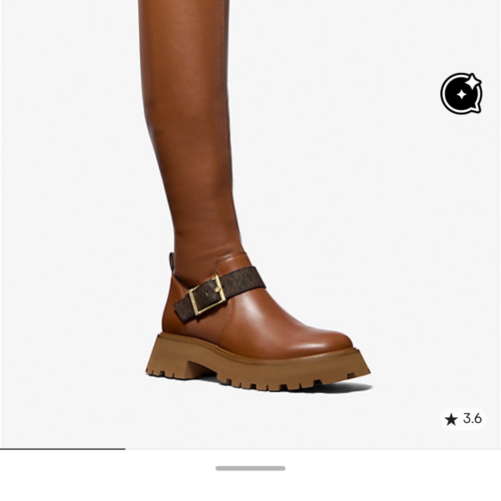 Michael Kors Brown Ankle Boots with Buckle